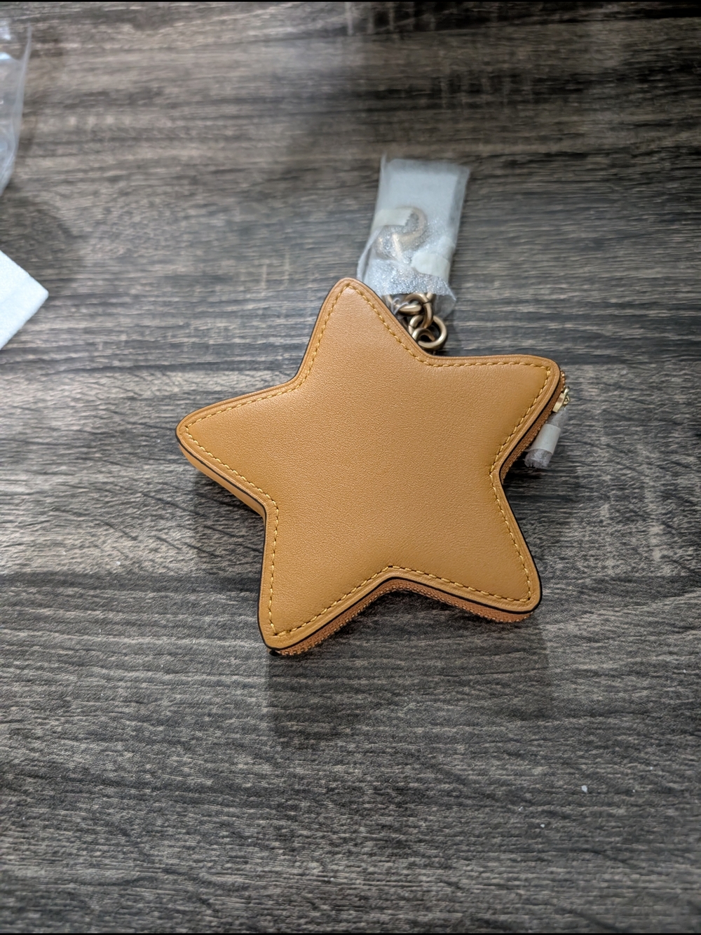Coach Star Keychain Card Holder in Tan - Picture 3 of 10